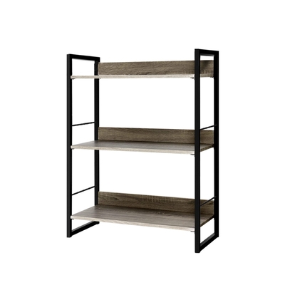 Bookshelf 3 Tiers - NOE Black and Oak