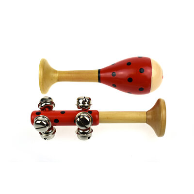 SM LADYBUG MARACA&BELLSTICK
