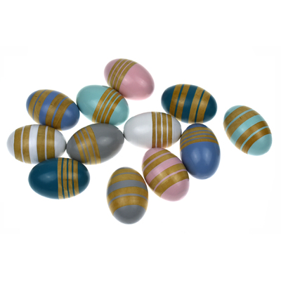 Classic Calm Wooden Egg Shaker 6 Assorted Colour
