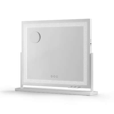 Makeup Mirror 60x50cm 360～ Rotatable Vanity Mirror with Lights Crystal LED