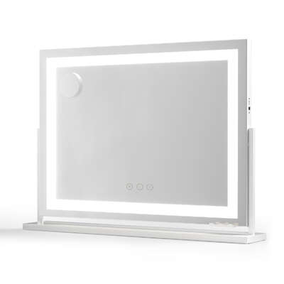 Makeup Mirror 80x58cm 360～ Rotatable Vanity Mirror with Lights Bright Light Strip Adjustable