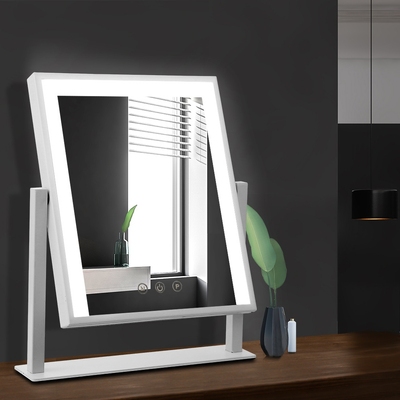 Makeup Mirror 30X40Cm With Led Light Lighted Standing Mirrors White