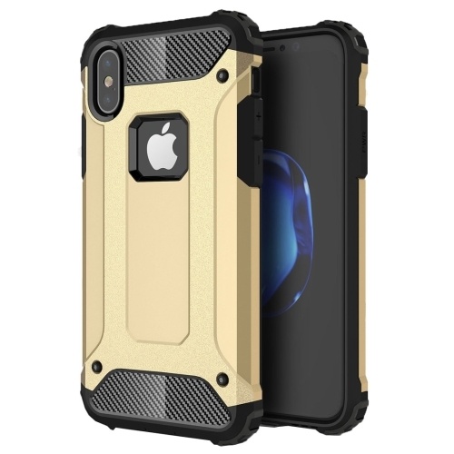 Rugged Armour iPhone X Case - Toughest Lightweight Protection Gold