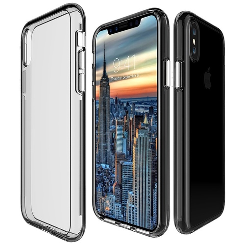 Shockproof  iPhone X TPU Total Protective Case  (Gray)