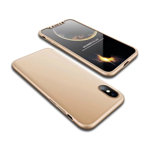 Ultra-Slim iPhone X Full Protection Case -360 Degree Impact Resistant (Gold)