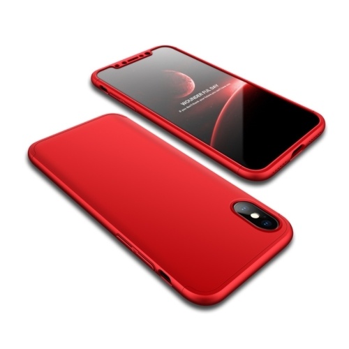Ultra-Slim iPhone X Full Protection Case -360 Degree Impact Resistant  (Red)