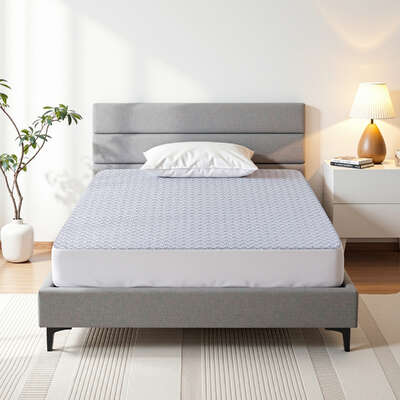 King Single Cooling Mattress Protector Waterproof Deep Pocket Fitted Cover 