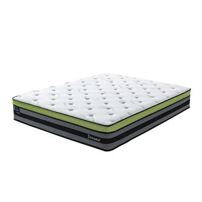 Contemporary Queen Cooling Mattress Pocket  Wood Finish Classic