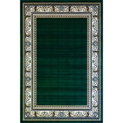 Dark green traditional quality rug c171012/350