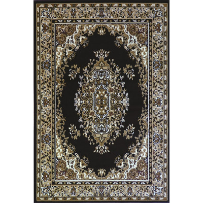 Black traditional quality rug c17135/500 