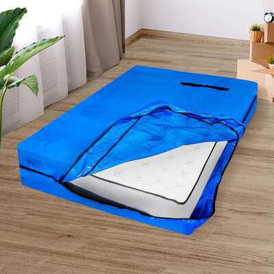 Mattress Protector Bag Single Blue 194x38x95cm