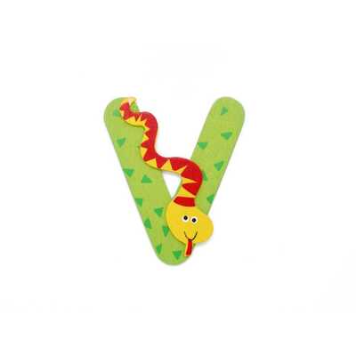 Animal Letter V Green