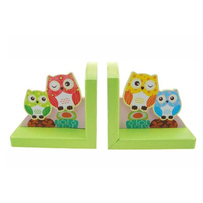 WOODEN OWL BOOKEND
