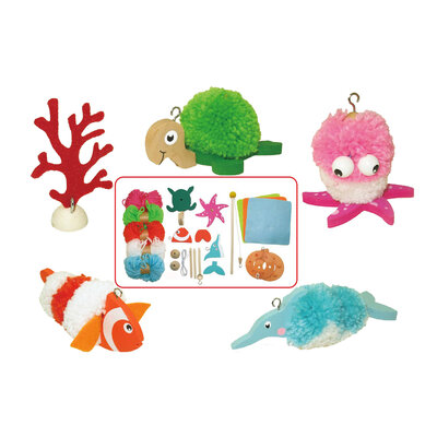 DIY CRAFTS-FISH POM POM SET