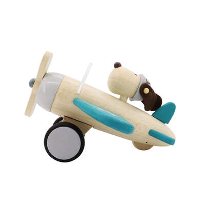 RETRO LGE PLANE WITH CUTE DOG DRIVER