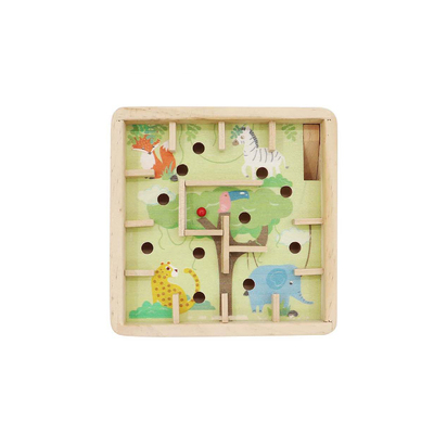 Wooden Jungle Animal Labyrinth