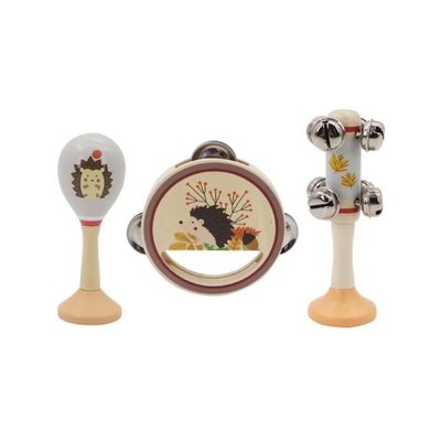 Hedgehog Wooden 3Pcs Musical Set
