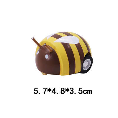 Wooden pull back bee
