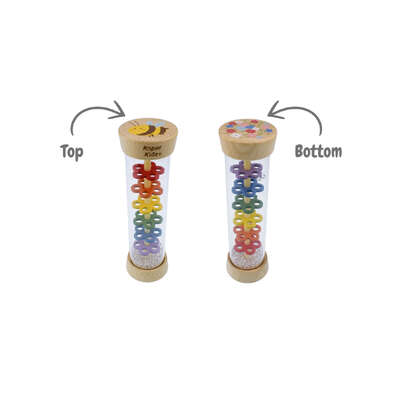 Wooden bee rainmaker rattle