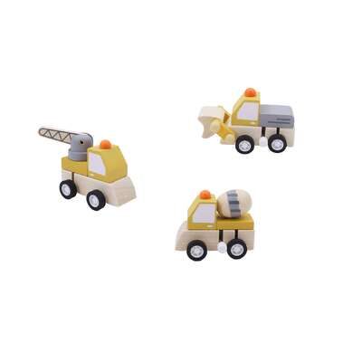 Wooden Construction Vehicles Set