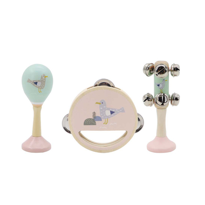 Calm & Breezy Seagull Wooden 3Pcs Music Set