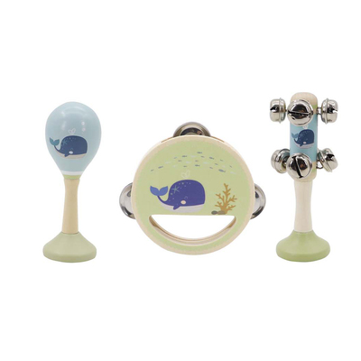 Calm & Breezy Whale Wooden 3Pcs Music Set