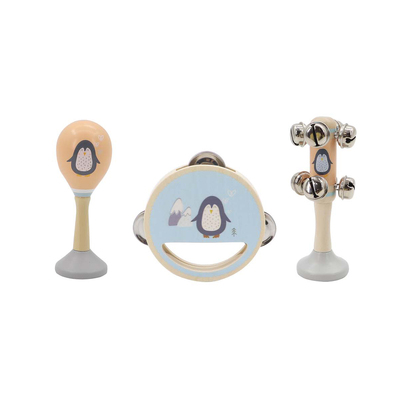 Calm & Breezy Penguin Wooden 3Pcs Music Set