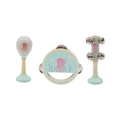 Calm & Breezy Octopus Wooden 3Pcs Music Set