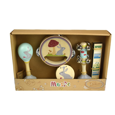 Calm & Breezy Rabbit Wooden 5Pcs Musical Set