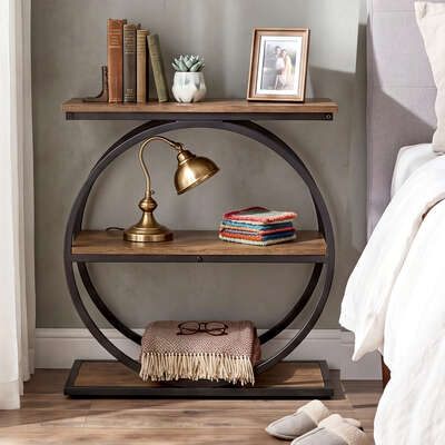 3-Tier Narrow Side Table Industrial Bedside | EXTG
