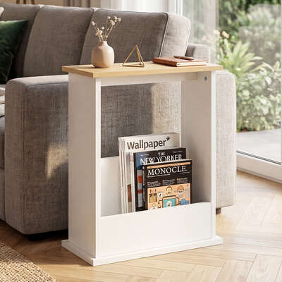 Slim Side Table Magazine Rack Sofa End Table | EXTG