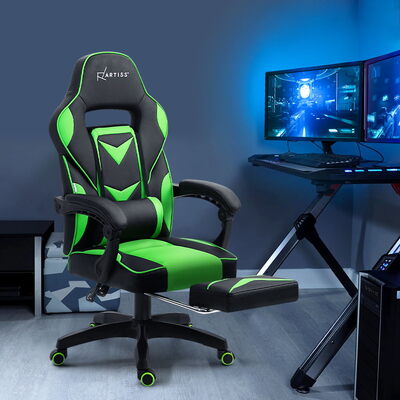 Office Chair Computer Desk Gaming Chair Study Home Work Recliner Black Green