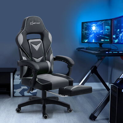 Office Chair Computer Desk Gaming Chair Study Home Work Recliner Black Grey