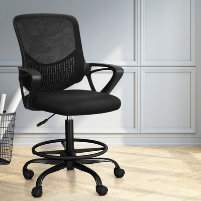 Office Chair Stool Computer Standing Desk Mesh Chairs Black