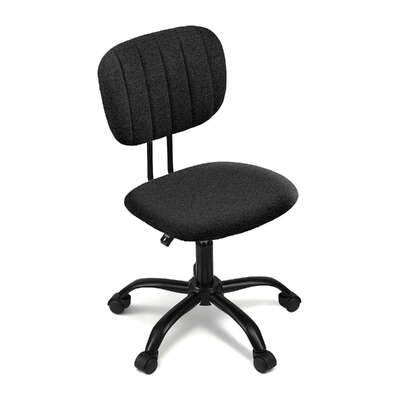 Armless Ergonomic Office Chair Black 360° Swivel Height Adjustable