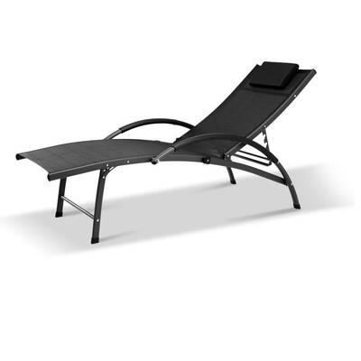Portable Reclining Lounge Chair - Black