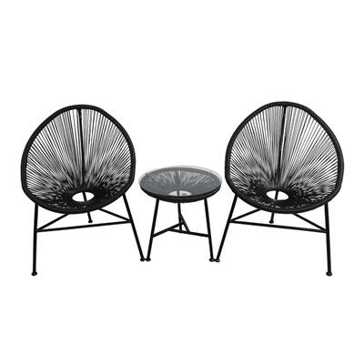 3Pcs Outdoor Chairs Bench 