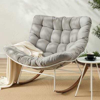 Papasan Rocking Chair Outdoor Patio Lounge | EXTG
