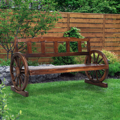 Outdoor Garden Bench Wooden 3 Seater Wagon Chair Lounge Patio