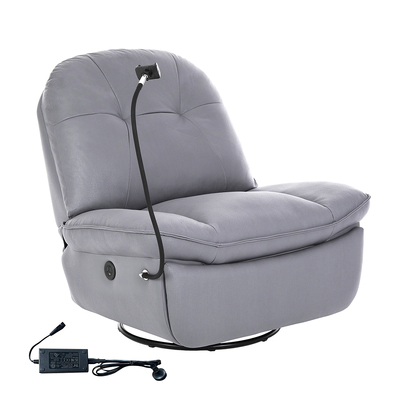 Electric Chair Recliner Swivel Grey