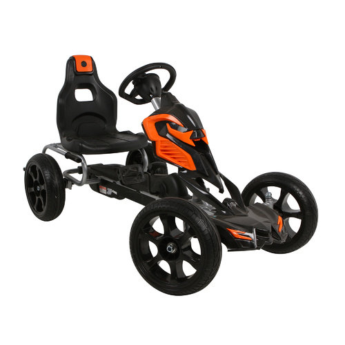 Kids Outdoor Pedal Powered Go-Kart Bike Orange Age 5-12 Years