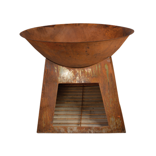 Rustic Wood Store Firebowl 50cm 71 x 71 x60cm