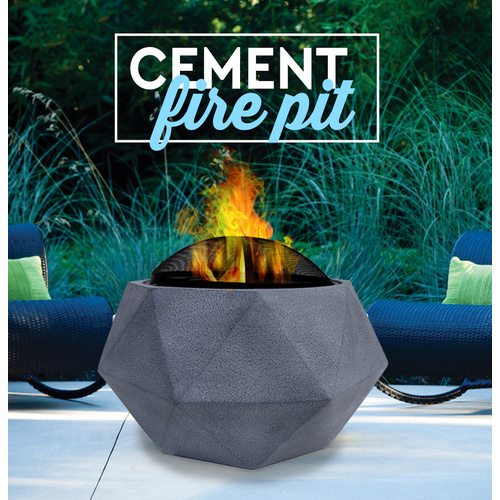 Cement Octagon Fire Pit 65 x 65 x 45cm