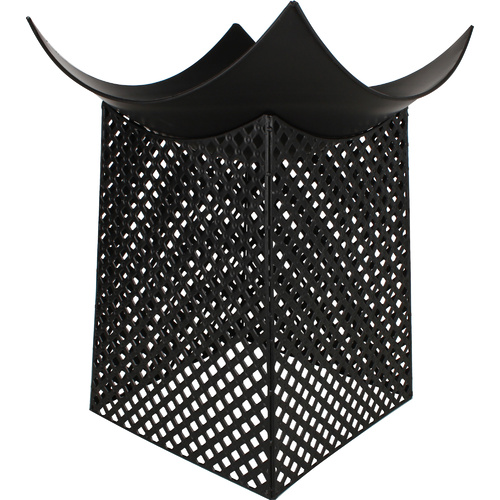 Black Iron Square Fire Pit W/ Stand Medium 49X49X62Cm
