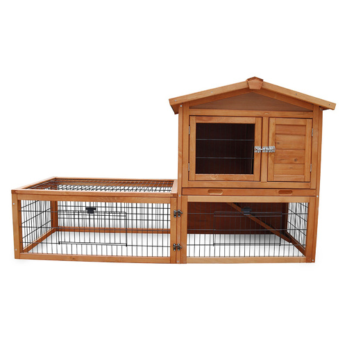 Rabbit Hutch Chicken Coop 2 Storey 155X60X90Cm