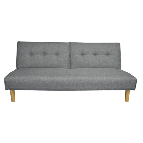 Scandi Linen Look 3 Seater Sofa Bed Grey