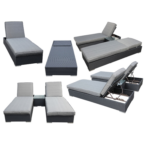Sunset Wicker Rattan Sofa Lounge Outdoor 3Pc Set