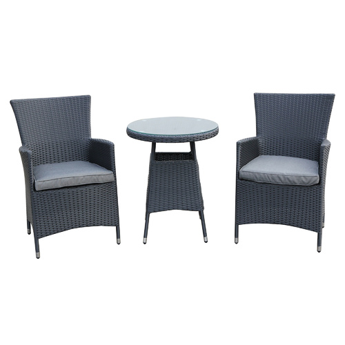 Fadma Wicker Rattan Outdoor Sofa Lounge 3Pc Set