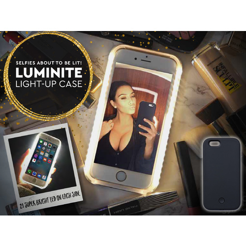 Luminite LED Light Up Selfie Case Black iPhone 6/6s
