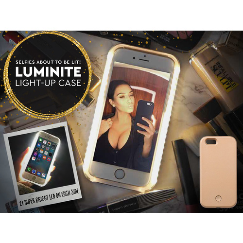 Luminite LED Light Up Selfie Case Gold iPhone 6/6s